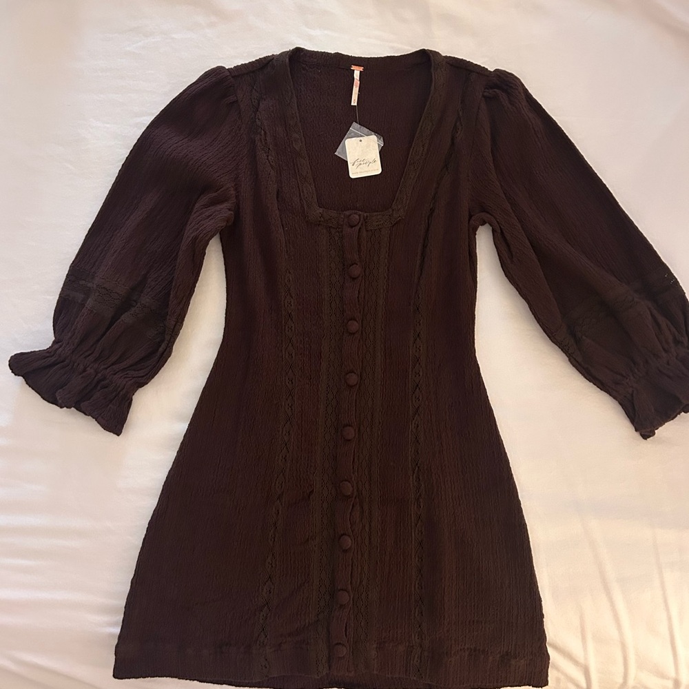 Free People Brown Mini Dress
